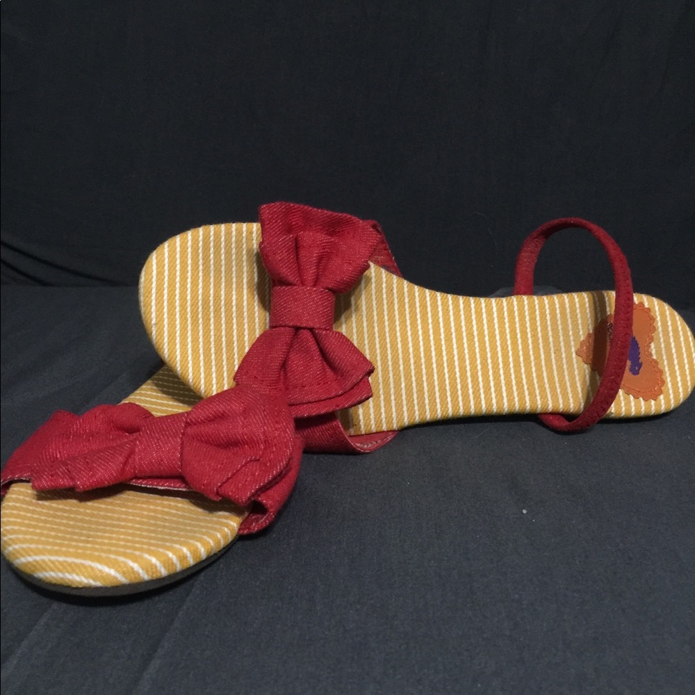 Red Slip-on Sandals